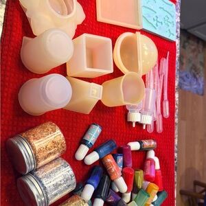 Resin supplies! Odds & ends! Colorful Crafting Kit with Molds and Glitter